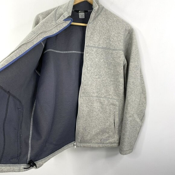 MEC Mountain Equipment Co-op Jacket Mens Medium Wool Blend Zip Front Gray REI - Picture 5 of 5
